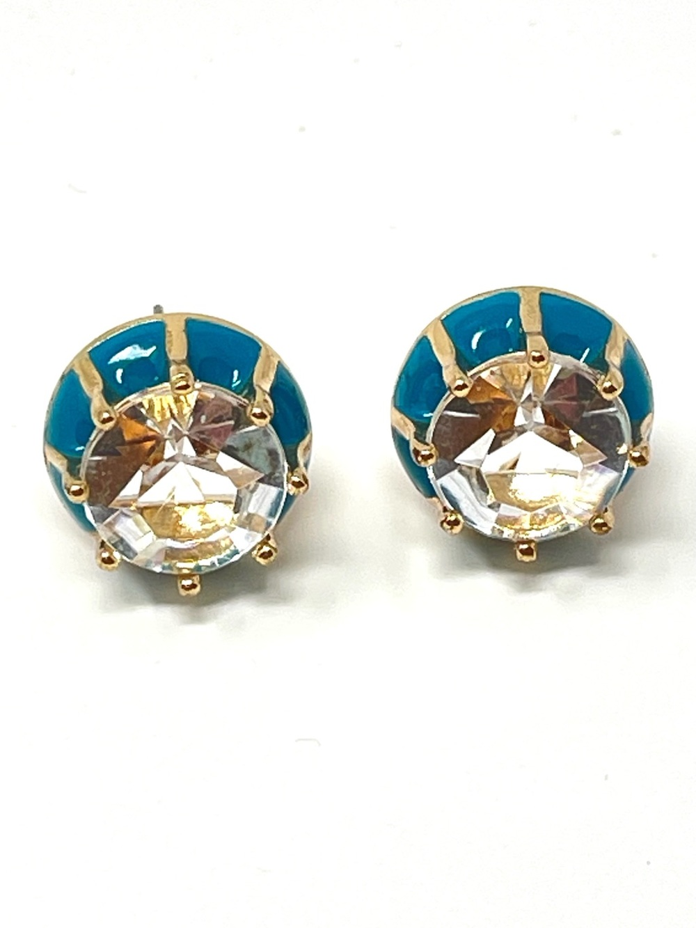New Anthropologie Enamel One Crystal Earrings